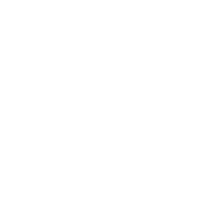 White square bracket corners symbol with curved edges on a black background.
